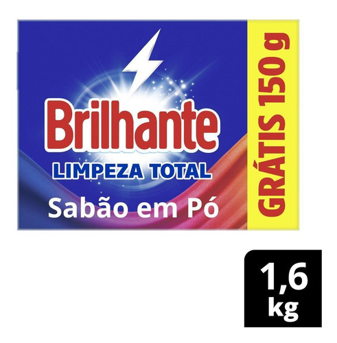 Lava Roupa Brilhante Brancas E Coloridas 1,6kg Grátis 150g