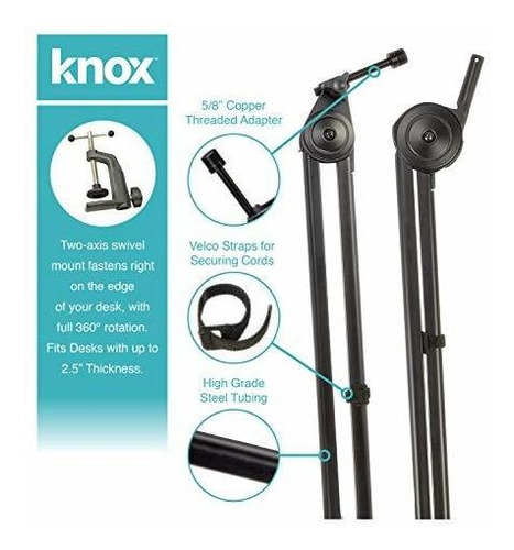 Knox Gear - Soporte De Estudio Para Micrófono Profesional P