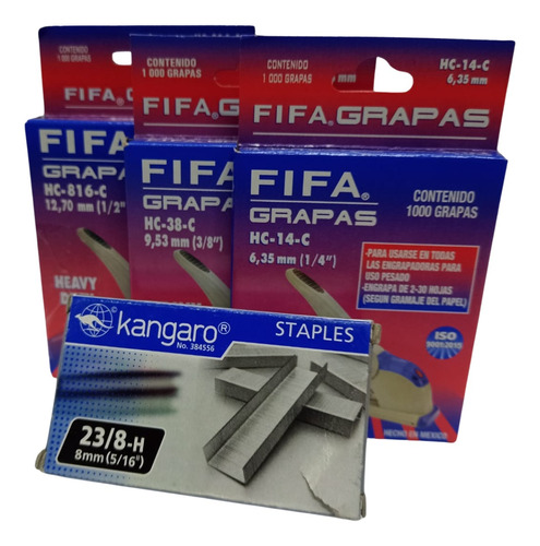 Grapa Fifa-kangaro Uso Pesado 23/6, 23/8, 23/10 Y 23/13 Pack