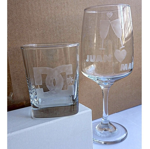 Imagen 1 de 3 de Copas Y Vasos Personalizados Marcado Permanente 