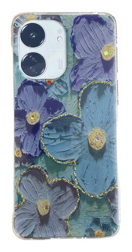 Funda Tpu Diseño Flor Violeta Para Xiaomi Redmi 13c