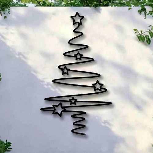 Árvore De Natal Montada Na Parede Penduração De Parede Em Ár