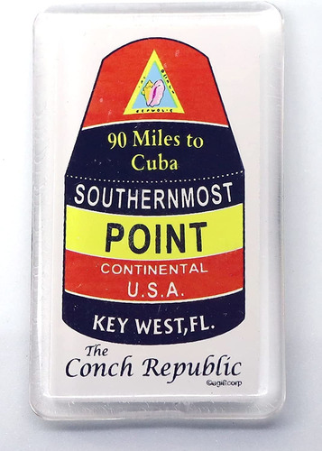 Key West Southernmost Point - Imán De Recuerdo De Acrílico P