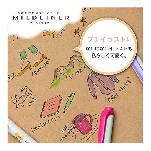 Highlighter Zebra Mildliner Wkt7-25c, Conjunto De 25 Colores