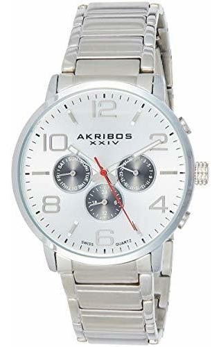 Akribos Xxiv - Reloj De Ra Para Hombre De Acero Inoxidable C