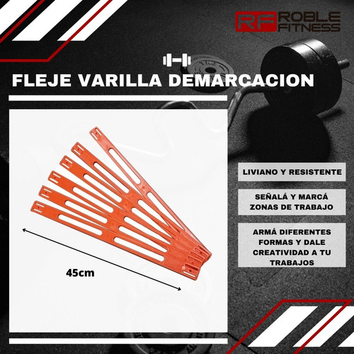 Imagen 3 de 7 de Fleje Varilla De Demarcacion Coordinacion Rigido Pack X 6