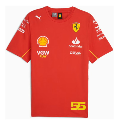 Polera Oficial Puma Scuderia Ferrari Carlos Sainz 2024