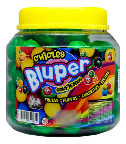 Bubble Chicles Frasco Bluper 1kg Sandia Verdes