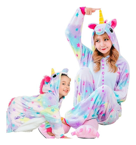 Pijama Mameluco Stich Unicorn Stars Rainbow Adulto