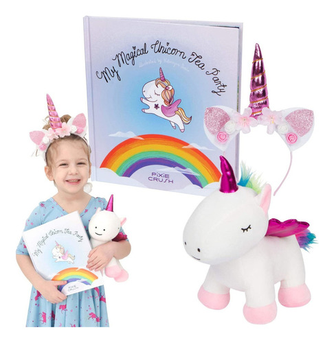 Set De Regalo Incluye Unicornio Libro De Peluche Juguet...