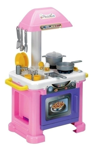 Cocina Infantil Piccola + 19 Accesorios Rondi Sharif Express