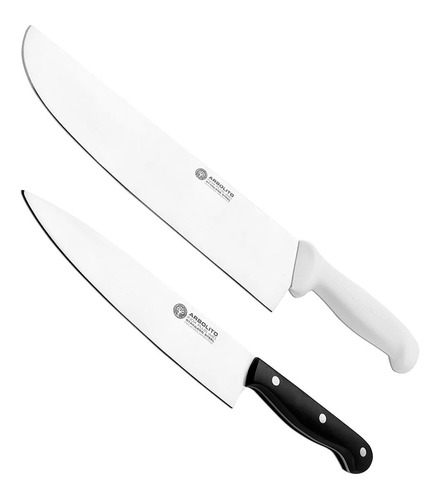 2 Cuchillos, Carnicero 30cm + Chef 20cm Acero Boker Arbolito