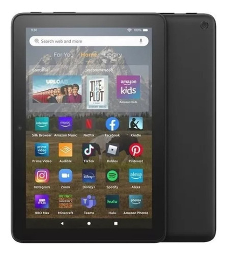 Tableta Amazon Fire Hd 8 Wifi, 32 GB, 2 RAM, 12ª generación 2022, color negro