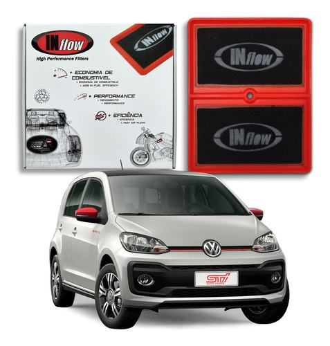 Filtro Ar Esportivo Inflow Vw Up! Black 1.0 Tsi 2016