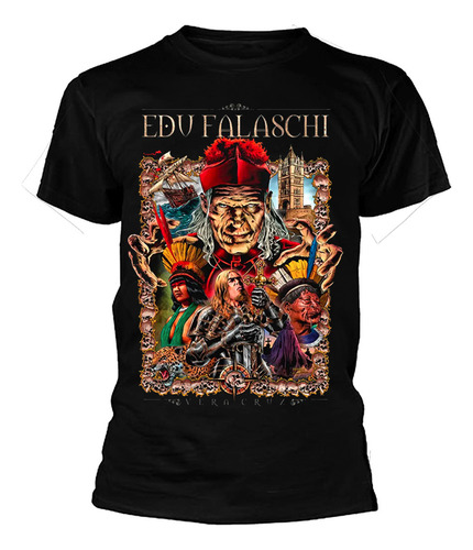 Camiseta Angra Edu Falaschi - Bispo Negro Extra Grande