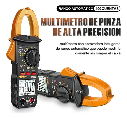 Multímetro Digital De Pinza St180 4000cuentas Ac/dc