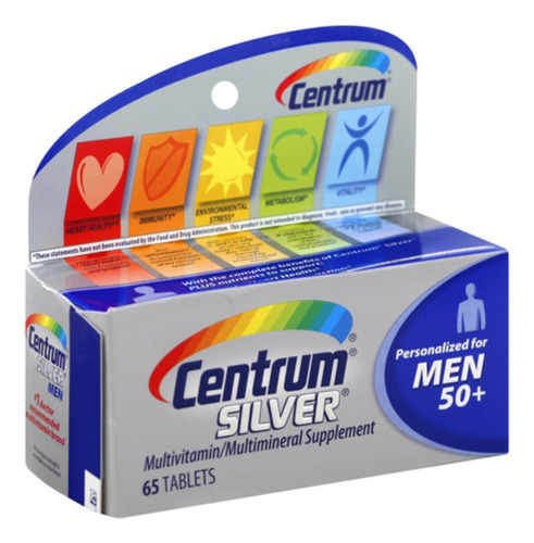 Centrum Silver Men 50+ Tabletas Multivitaminicas 65 Ea