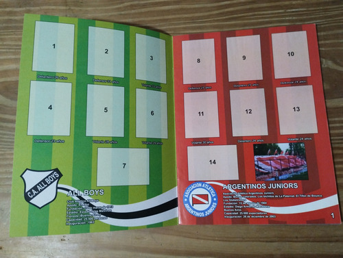 Álbum Fútbol Torneo Apertura 2010. Vacío