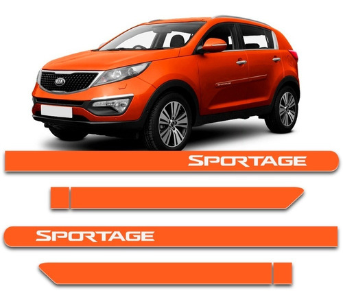 Friso Lateral Sportage 2011 12 13 14 15 2016 Laranja