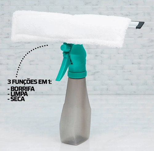 Imagem 4 de 5 de Rodo Limpa Vidros Mop 3 Em 1 Spray E Reservatório Lyor