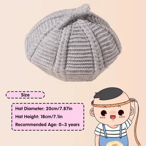 Boina Para Bebe, Gorro De Punto Para Invierno, Para Ninas Pe