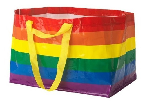 Bolsa Ikea Storstomma Grande Shopping Multicolor Arco Iris