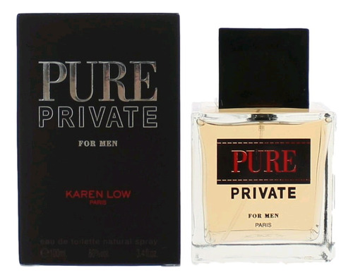 Edt 3.4 Onzas Pure Private Por Karen Low Para Hombre