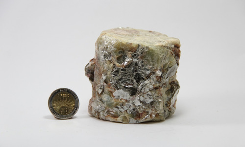 Imagen 1 de 2 de Piedra Cristal De Berilo En Bruto Con Inclusiones De Mica