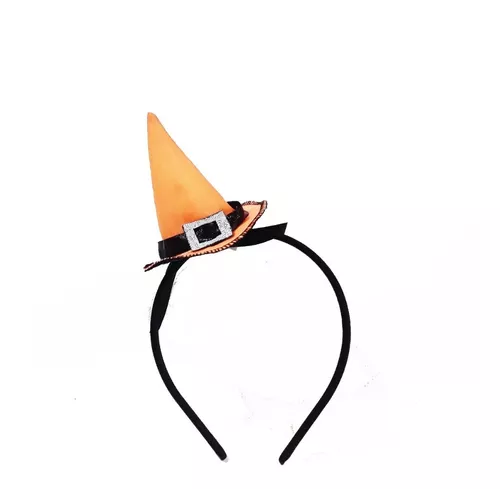 Fantasia Halloween Infantil Menina Bruxinha Bella Com Tiara Mini Chapéu