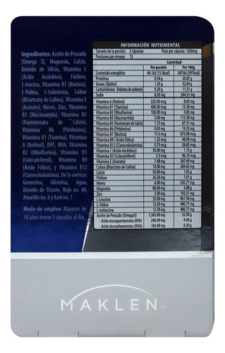 Complemix Senior Caja C/30 Cápsulas De 1.3g C/u Sabor Sin Sabor
