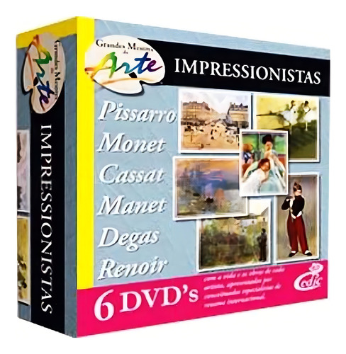 Grandes Mestres Da Arte - Impressionistas 6 Dvd's + 1 Livro