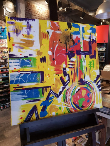 Imagen 3 de 7 de Obra De Arte 70x70 Original - Acrílico Pintado A Mano