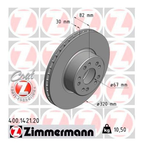 Par Disco De Freio Diant. Mercedes S 500 1993-1999 W140