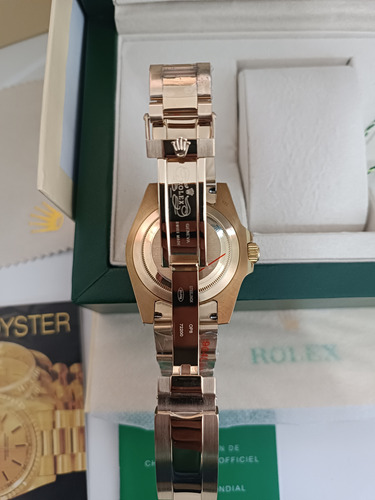 Reloj Rolex No Ap Omega Submariner Dorado Con Caja Automatic Dorado Negro Negro (Reacondicionado)