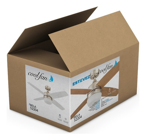 Ventilador De Techo Led Coolfan Bela 44pg Control Remoto Cantidad De Aspas 4 Estructura Dorado Aspas Blanco Diámetro 112 Cm Frecuencia 60 Hz Material De Las Aspas Madera