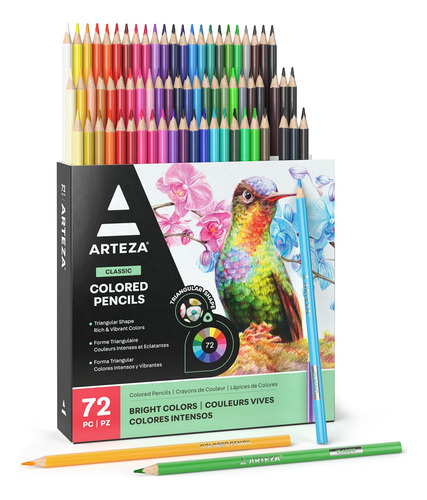 Arteza Lpices De Colores Para Colorear Adultos Con Funda, 72