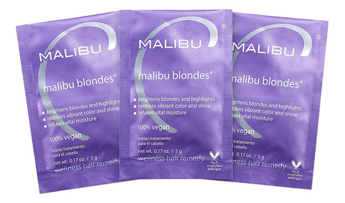 Malibu C Blondes Wellness Remedy (3 Paquetes) - Elimina La D