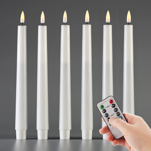 Eywamage Velas Led Cnicas Blancas Con Control Remoto, Velas