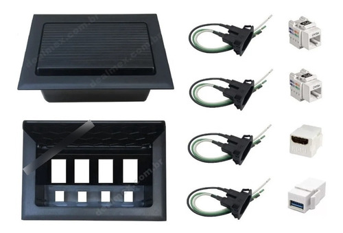 Imagem 7 de 7 de Caixa De Conexão Para Mesas Com Hdmi, Rede, Usb - Dx-t44a