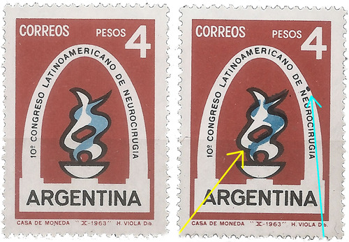 Argentina 676a Gj 1265a Variedad Catalogada $$$ Mint