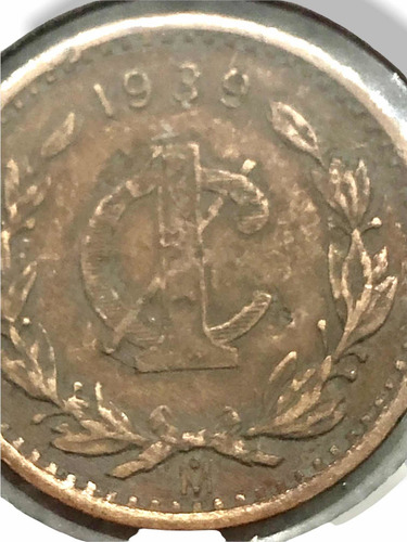 Moneda De México De Cobre De 1 Centavo Del Año 1939 (Usado)