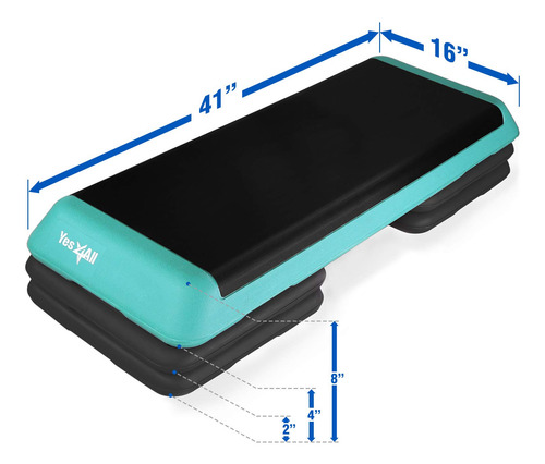 Banco Step Para Ejercicio 110cm 136kg De Capacidad Ajustable