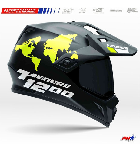 Calcos Casco Yamaha Super Tenere 1200 Xt Supertenere Fluor