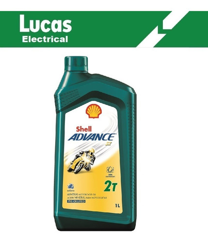 Aceite/lubricante Shell Mineral Advance Sx Moto 2t 1l