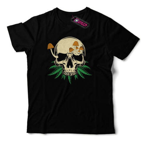 Remera Cannabis Marihuana Calavera Chala Can8 Dtg Premium