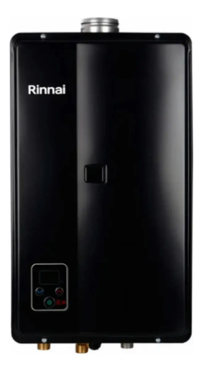 Calefón Rinnai 32 Litros Gas Natural Negro Tiro Forzado Digital 4 Duchas
