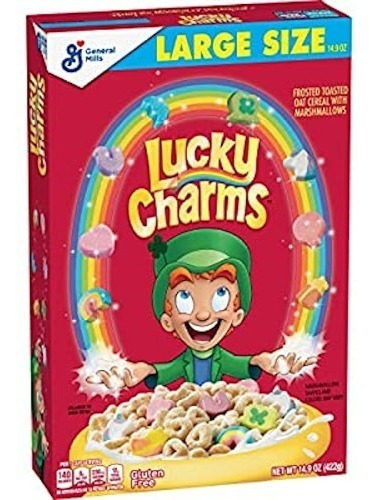 Cereal Lucky Charms Libre De Gluten Tamaño Grande 422g