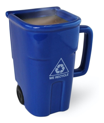 Taza Ceramica Basurero De Reciclaje Bm Inc 355ml