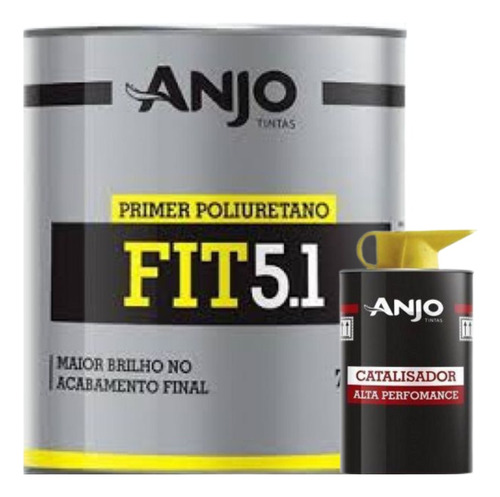 Fondo Anjo Primer Pu 5:1 Altos Solidos 900 Ml C/cat