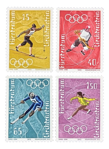 Liechtenstein Deportes, Serie Sc 492-5 Jjoo 1971 Mint L18565